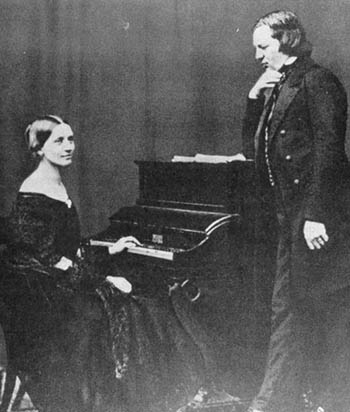 Robert Schumann y su mujer, Clara